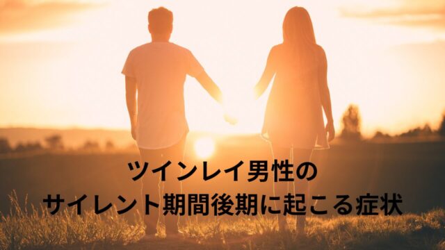 サイレント期間後期ツインレイ男性